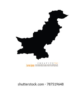 outline map of Pakistan. vector illustration.