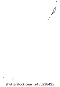 Outline of the map of Palau with regions