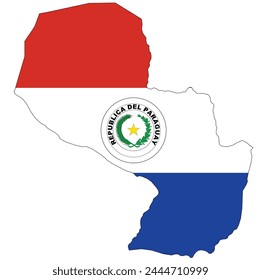 Esquema del mapa de Paraguay
