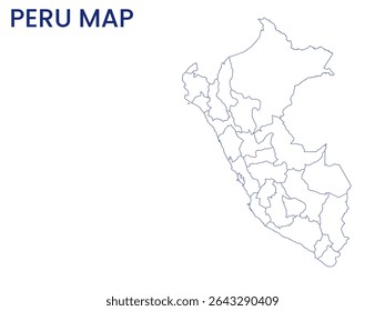 Mapa do Peru. Mapa detalhado do Peru. América do Sul.