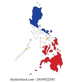Outline of the map of Philippines with regions