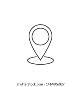 Outline Map pin icon. Location mark thin line sign, destination symbol Vector illustration