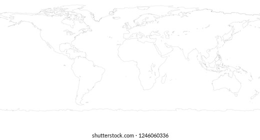 Outline map of the planet earth, drafted by using Elements of this image furnished by NASA.