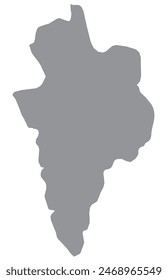 Outline of the map of the region of Albania - Qarku i Korçës, Korca
