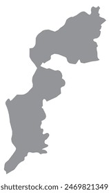 Outline of the map of the region of Austria - Burgenland