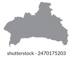 Outline of the map of the region of Belarus - Brest region