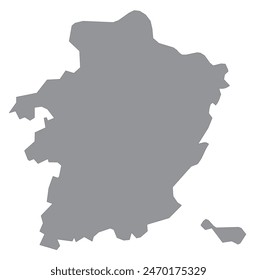 Outline of the map of the region of Belgium - Limburg