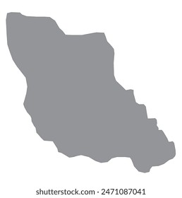 Outline of the map of the region of Bosnia and Herzegovina - Central Bosnia County