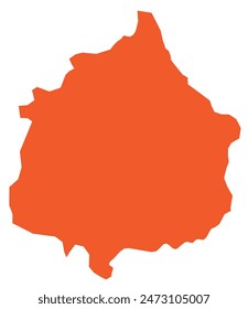 Outline of the map of the region of Bulgaria - Yambol region