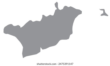 Esquema del mapa de la región de Chipre - Región de Lárnaca