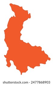 Outline of the map of the region of Czech Republic - Olomouc region