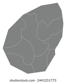 Outline of the map of San Marino with regions