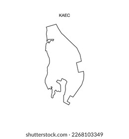 Mapa de esquema de las ciudades de Arabia Saudita