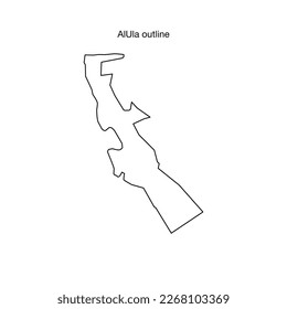 Outline map of Saudi Arabia cities