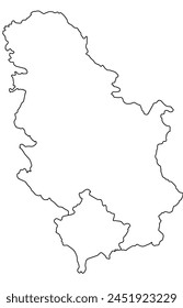 Outline of the map of Serbia, Republic of Kosovo