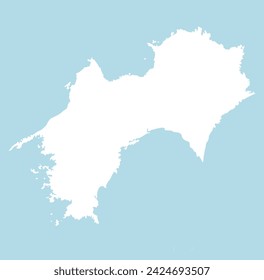 Outline map of Shikoku island