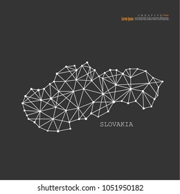 outline map of  Slovakia. vector illustration.