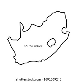Outline Map of South Africa Vector Design Template. Editable Stroke