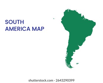 Outline map of South America. High detailed map of South America. South America.