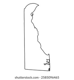 Outline Map, of the State of Delaware