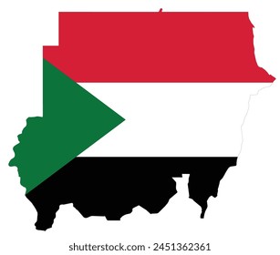 Outline of the map of Sudan