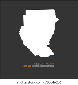 outline map of  Sudan. vector illustration.