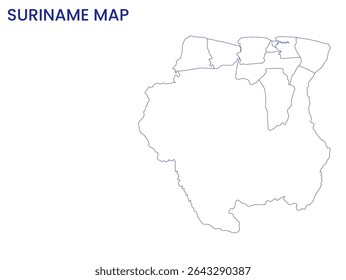 Mapa do Suriname. Mapa detalhado do Suriname. América do Sul.