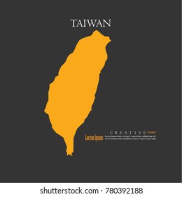 outline map of Taiwan. vector illustration.