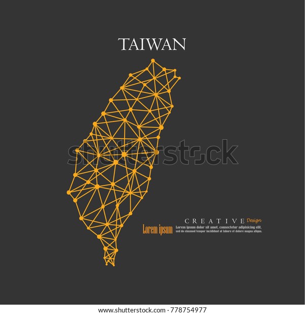 Outline Map Taiwan Vector Illustration   Outline Map Taiwan Vector Illustration 600w 778754977 