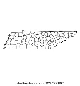 Outline Map Tennessee White Background Usa Stock Vector (Royalty Free ...