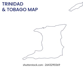 Mapa de Trinidad e Tobago. Mapa detalhado de Trinidad e Tobago. América do Sul.