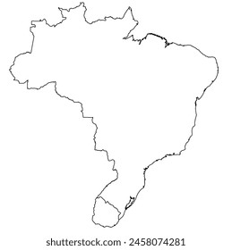 Outline of the map of Uruguay, Brazil