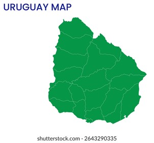 Mapa de estrutura de tópicos de Uruguai. Mapa detalhado do Uruguai. América do Sul.