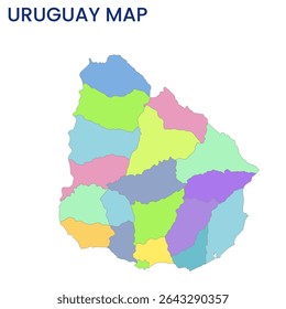Mapa de estrutura de tópicos de Uruguai. Mapa detalhado do Uruguai. América do Sul.