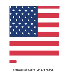 Outline of a map of the U.S. state of New Mexico with a flag