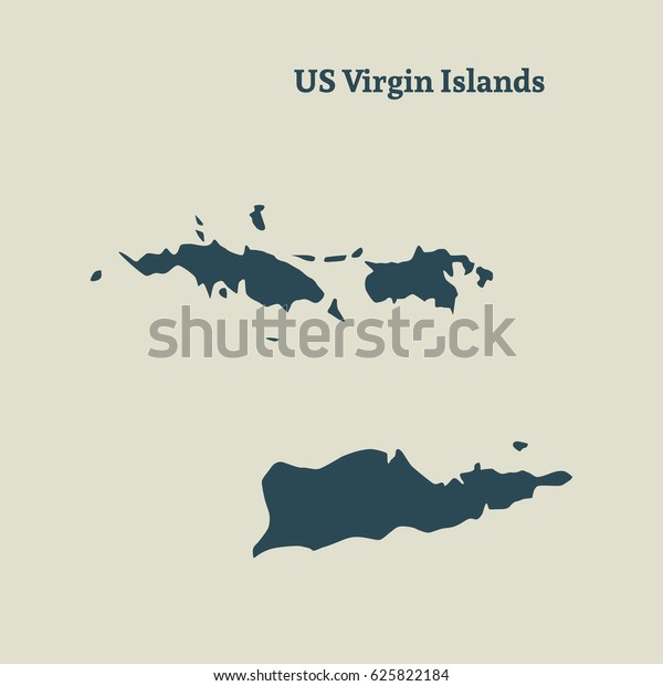 US VIRGIN ISLANDS MAP OUTLINE visual data 5