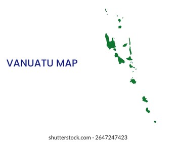 Outline map of Vanuatu. High detailed map of Vanuatu. Oceania