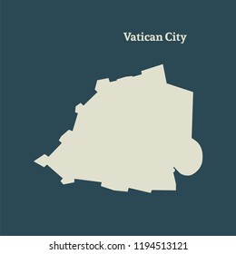 Outline Map Vatican City Vector Illustration Stock Vector (Royalty Free ...