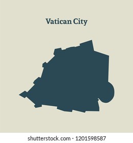 Outline Map Vatican City Vector Illustration Stock Vector (Royalty Free ...