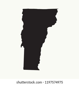 Outline map of Vermont. Isolated vector illustration.