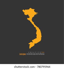outline map of Vietnam. vector illustration.