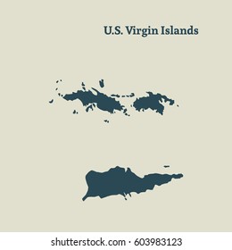 Outline map of Virgin Island.