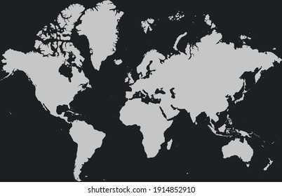 Rahmenplan der Welt auf dunklem Hintergrund.