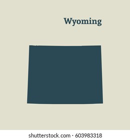 Outline map of Wyoming.