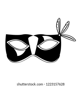 Outline of a mardi gras mask. Vector illustration design