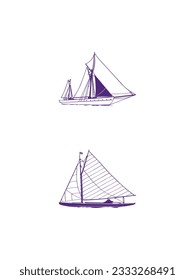 Outline marine Ships icon design