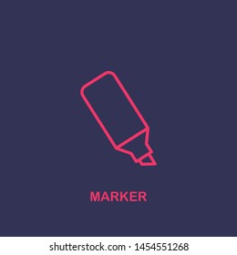 Outline marker icon.marker vector illustration. Symbol for web and mobile