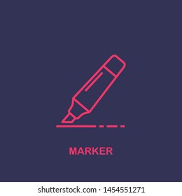 Outline marker icon.marker vector illustration. Symbol for web and mobile