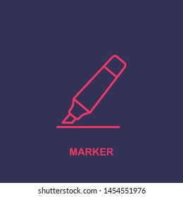 Outline marker icon.marker vector illustration. Symbol for web and mobile