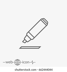 outline marking pen vector icon